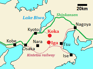 Position of Koka and Iga