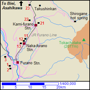 Map around Furano