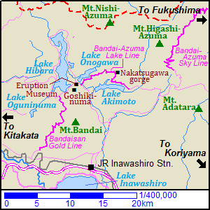 Map of around Ura-Bandai