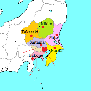 Kanto area map