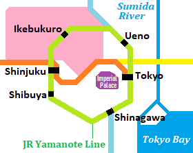 Map of Johoku area of Tokyo