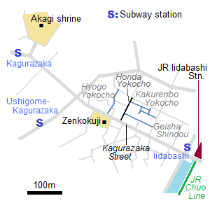 Map of Kagurazaka