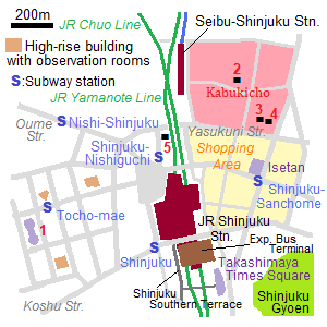 Map of Shinjuku