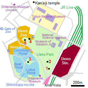 Map of Ueno