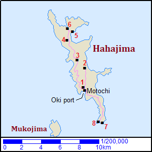 Map of Hahajima