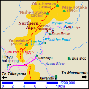 Map of Kamikochi