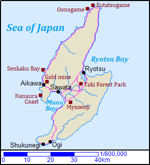 Map of Sado Island