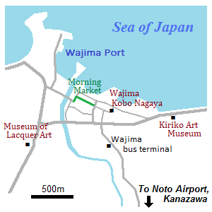 Map of Wajima city