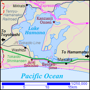 Map around Lake Hamana