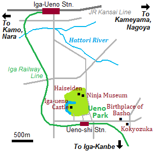 Map of Iga-ueno