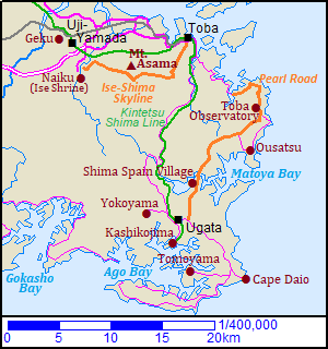Map of Shima Peninsula