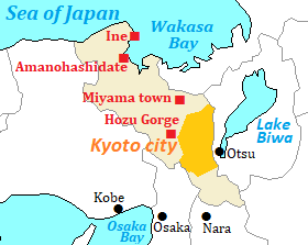 Map of north Kyoto Prefecture