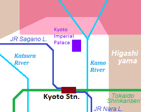 Map of Rakuhoku area