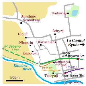 Map of Sagano