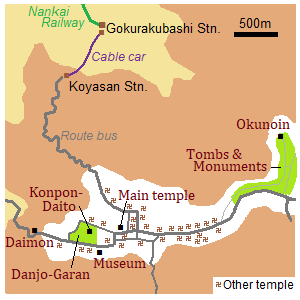 Map of Koyasan