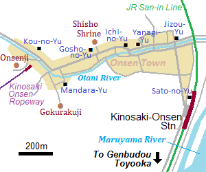 Map of Kinosaki Onsen