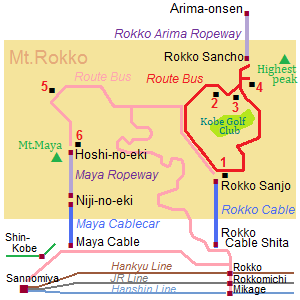 Map of Mount Rokko