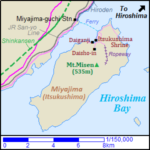 Map of Miyajima