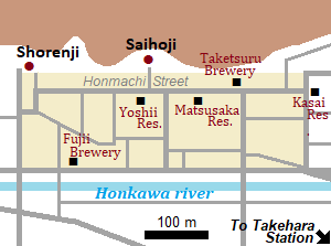 Map of Takehara