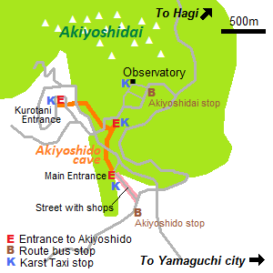 Map of Akiyoshidai