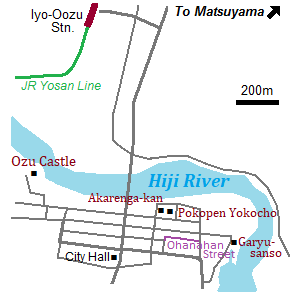 Map of Ozu city