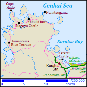 Map around Karatsu