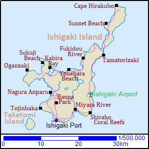 Map of Ishigaki Island