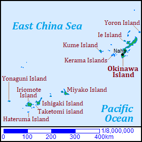 Map of Okinawa Islands