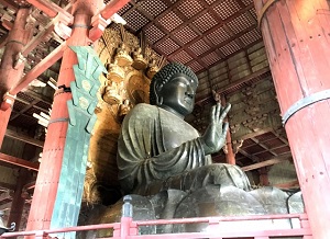 Great Buddha seated statue in Todaiji temple