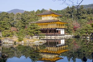 Kinkakuji temple in Kyoto, built in 1397