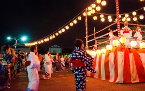 Bon Dance event in a town