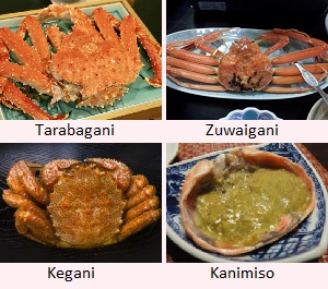 Tarabagani, Zuwaigani, Awabi, Kegani