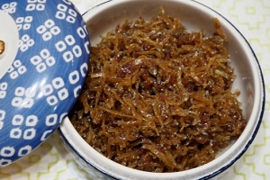 Tsukudani of small fish