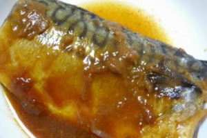 Saba simmered in miso