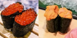 Ikura (Salmon roe), Uni (sea urchin)