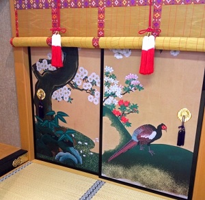 Painting on fusuma