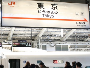 A sign of Tokyo station