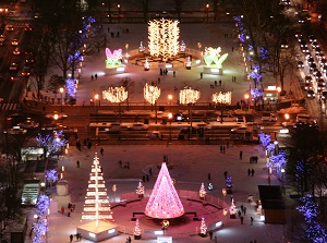 White illumination in Odori Park