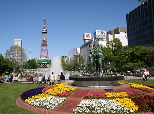 Odori Park in spring