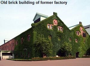 Old brick building of former factory