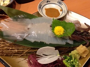 Sashimi of ika