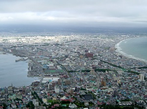 Scenery of Hakodate city from Mt.Hakodate