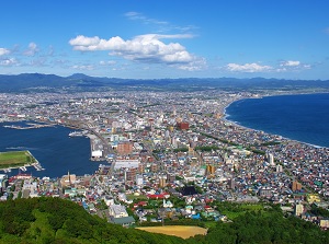 The view from the top of Mt.Hakodate