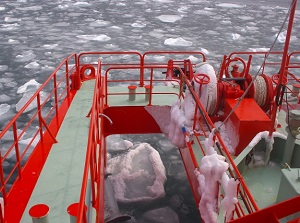 The part of drill on the ship Garinko-II