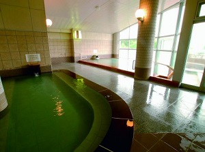 Bathroom of a hotel in Kawayu Onsen