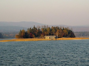 Chuurui Island in Lake Akan