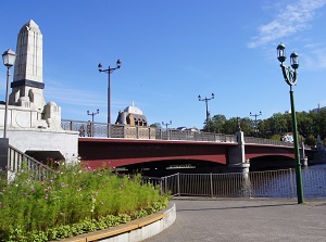 Nusamai Bridge in Kushiro