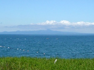 Kunashiri Island from Notsuke Peninsula