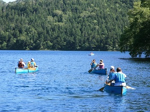Canoe in Lake Shikaribetsu