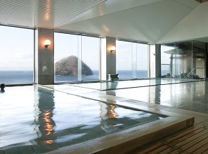 A bathroom in Asamushi onsen